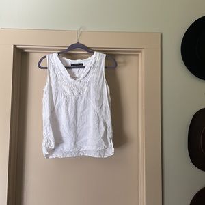 Zara 100% linen tank blouse